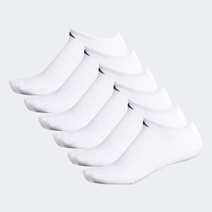 adidas White Athletic No-Show Socks Reinforced Toe and Heel